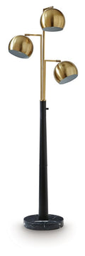 Sorcha Metal Floor Lamp Gold Finish and Black