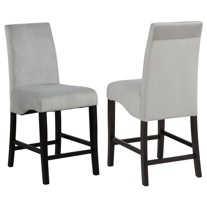 Stanton Upholstered Counter Chairs (Set of 2) Gray And Black
