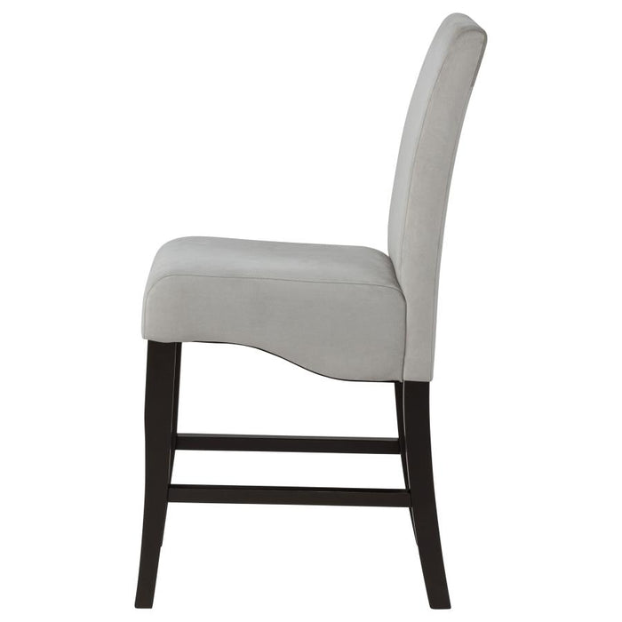 Stanton - Upholstered Counter Chairs (Set of 2) - Gray And Black