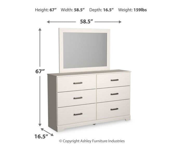 Stelsie - Dresser, Mirror - White
