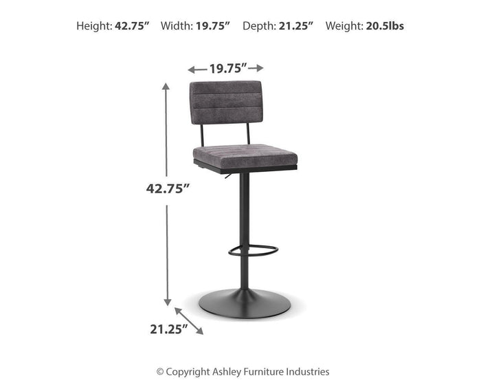 Strumford - Tall Swivel Barstool (Set of 2) - view 2