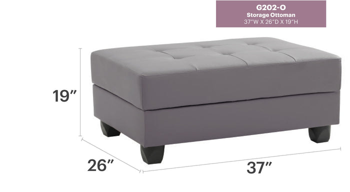 Stylish Storage Contemporary Ottoman - view 6