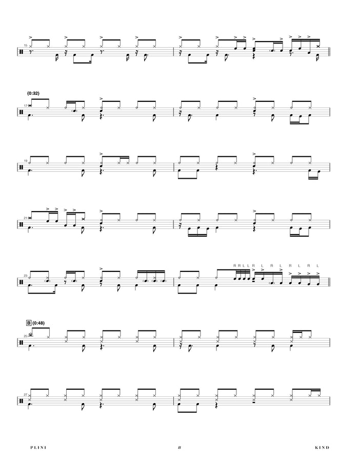 Printed Drum Book, Digital Drum Book