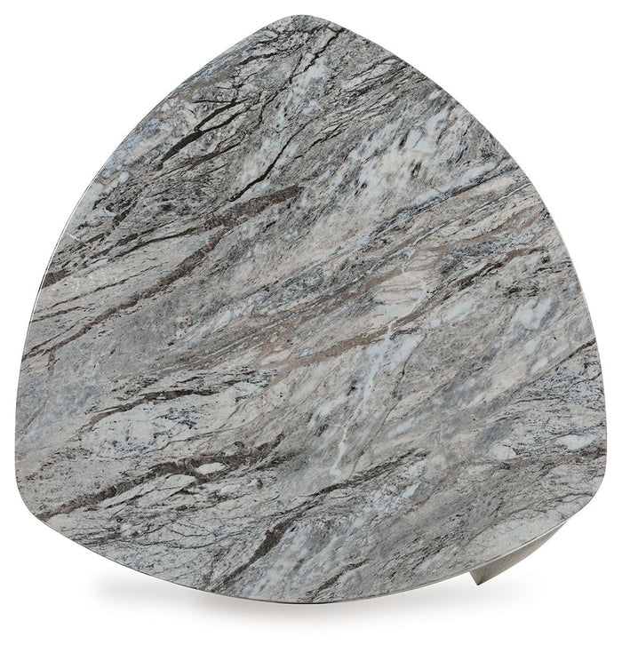 Surmour - Gray / Brown - Triangle End Table by Signature Design by Ashley® | Bel Furniture