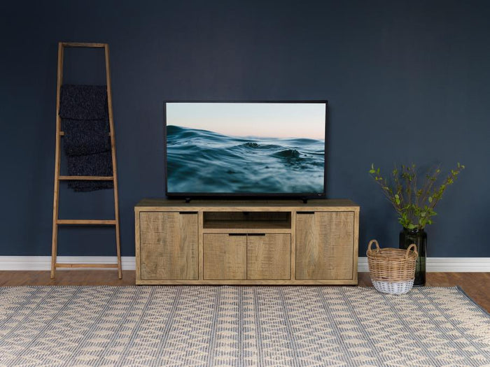 Tabby - 4 Door Engineered Wood TV Stand - Mango