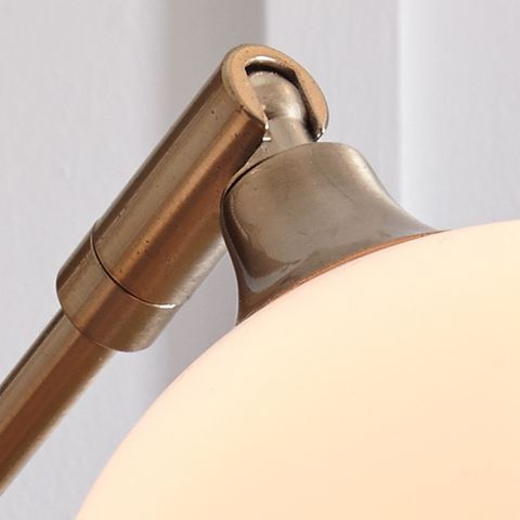 Taliya - Champagne / White - Metal Arc Lamp by Signature Design by Ashley® | Bel Furniture