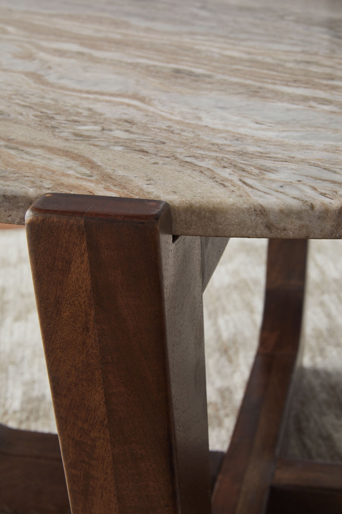 Tanidore - Warm Brown - Round End Table by Signature Design by Ashley® | Bel Furniture