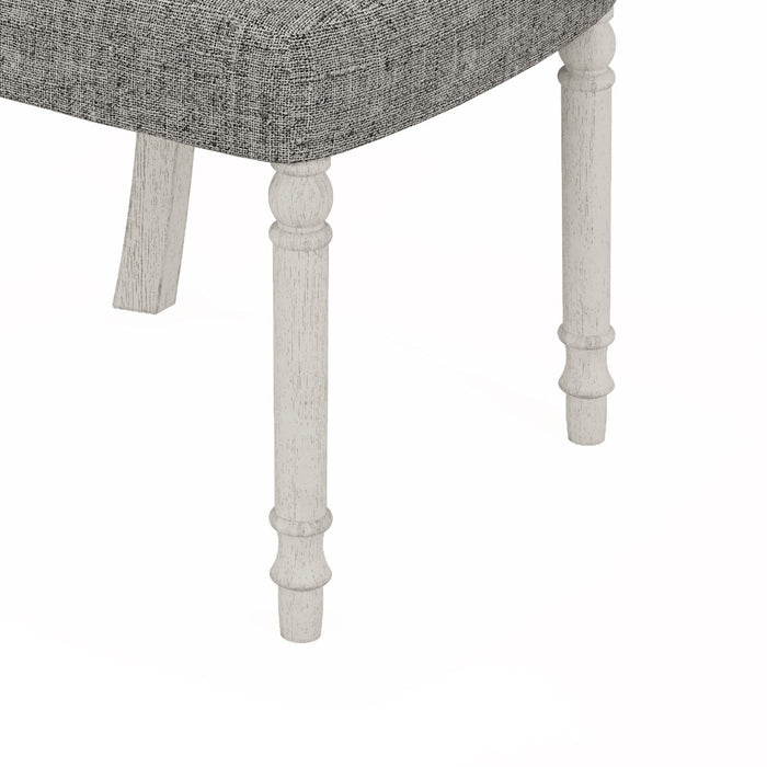 Tannen - Dining Side Chair (Set of 2) - White And Gray by Lilola Home | Bel Furniture
