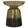 Toby - Metal Accent Table - Gold / Black Ombre by Simpli-Home | Bel Furniture