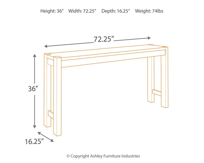 Torjin - Dark Brown - Long Counter Table by Signature Design by Ashley® | Bel Furniture