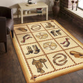 Tribes - 5'3" X 7'3" Southwest Area Rug - Beige by Icona Home Decor | Bel Furniture