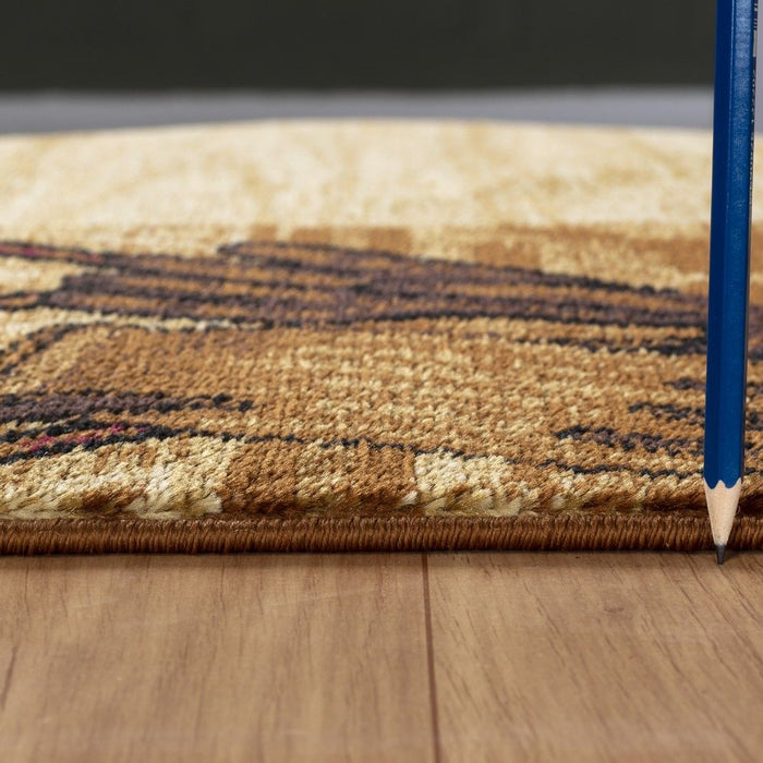 Tribes - 5'3" X 7'3" Southwest Area Rug Polypropylene - Beige by Icona Home Decor | Bel Furniture