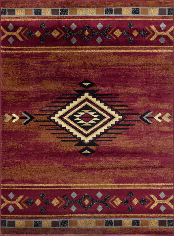 Tribes - GC_YLS4002 Southwest Area Rug Red by Icona Home Decor | Bel Furniture