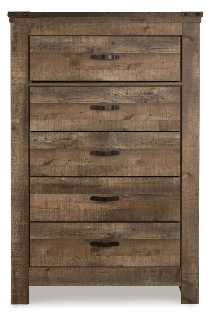Trinell - Five Drawer Chest - Brown - view 3