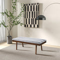 Troni Bench Brown and Light Gray