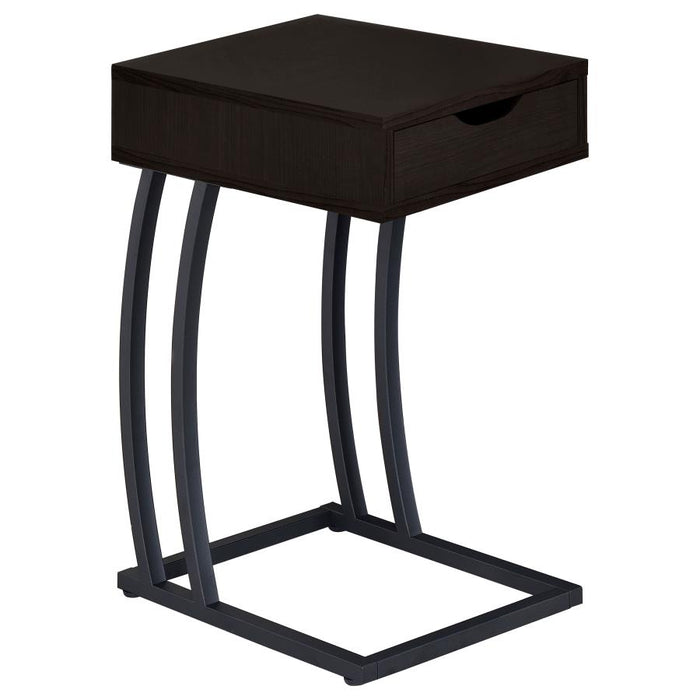 Troy 1-Drawer C-Shaped Side Table Power Outlet
