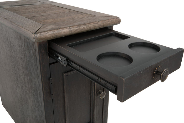 Tyler Creek - Chair Side End Table - Grayish Brown / Black - view 8