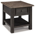 Tyler Creek - Grayish Brown / Black - Rectangular End Table by Signature Design by Ashley® | Bel Furniture
