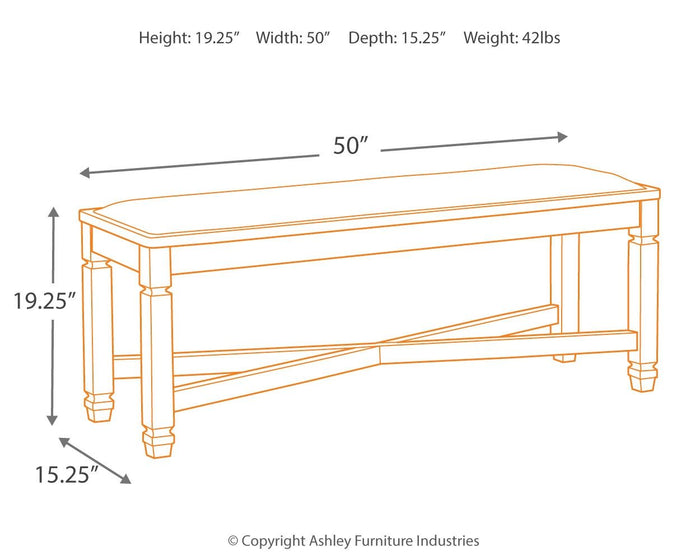 Tyler Creek - Black / Grayish Brown - Upholstered Bench by Signature Design by Ashley® | Bel Furniture