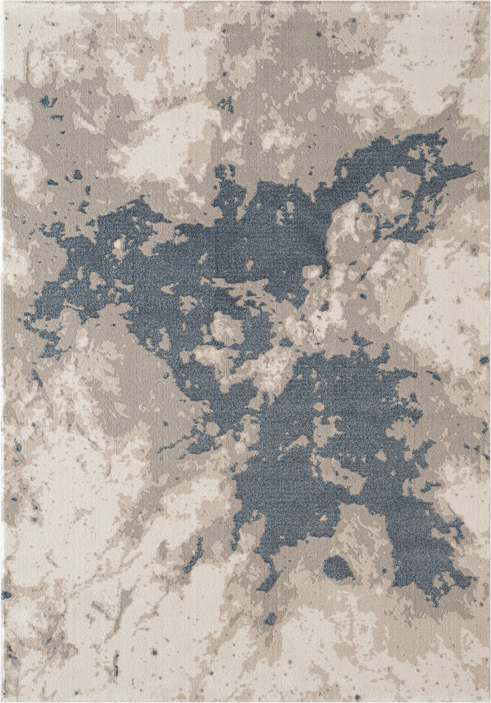 .Uma Blue Power-Loomed Area Rug 6' 6" x 9' 0"