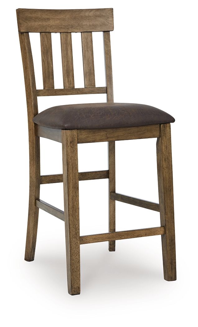 Urbinforte - Upholstered Barstool (Set of 2) - Light Brown - view 6