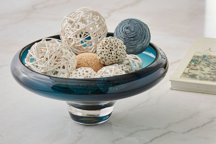 Vallborough - Teal Blue - Bowl by Signature Design by Ashley® | Bel Furniture