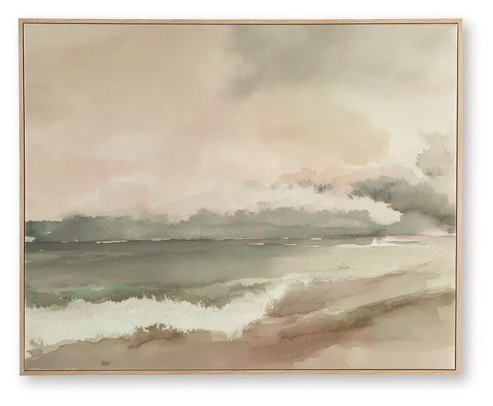 Vallus Wall Art Blush and Green and Gray