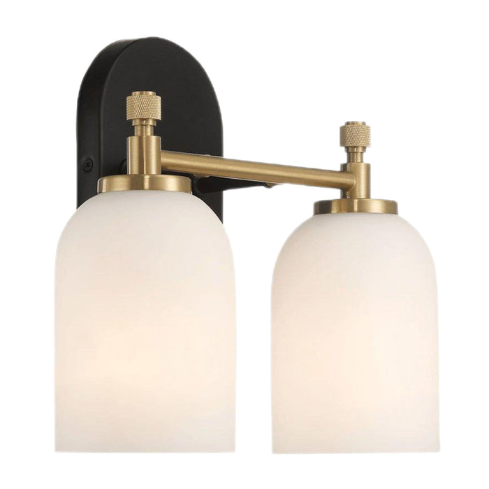 Vortex - 2 Lights Vanity In Style For Over Bathroom Mirror Wall Sconce - Black / Gold / White - view 3