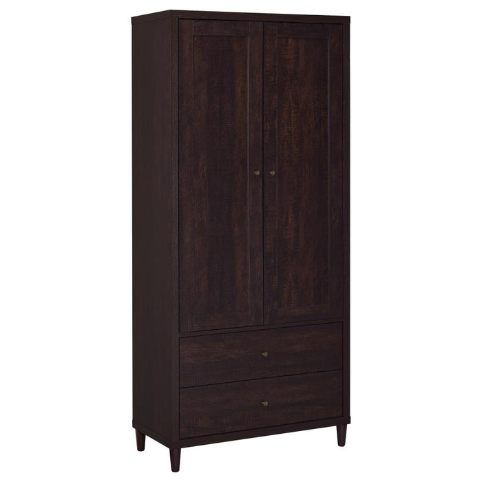 Wadeline 2 Door Tall Accent Storage Cabinet Rustic Tobacco