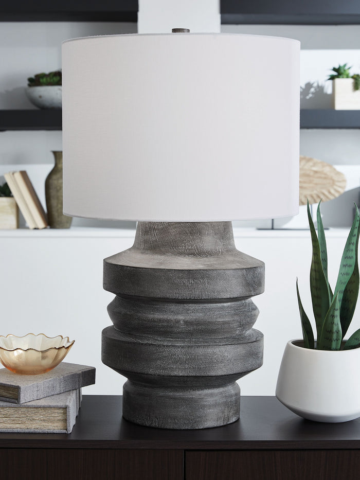 Wahida - Distressed Black - Poly Table Lamp by Signature Design by Ashley® | Bel Furniture