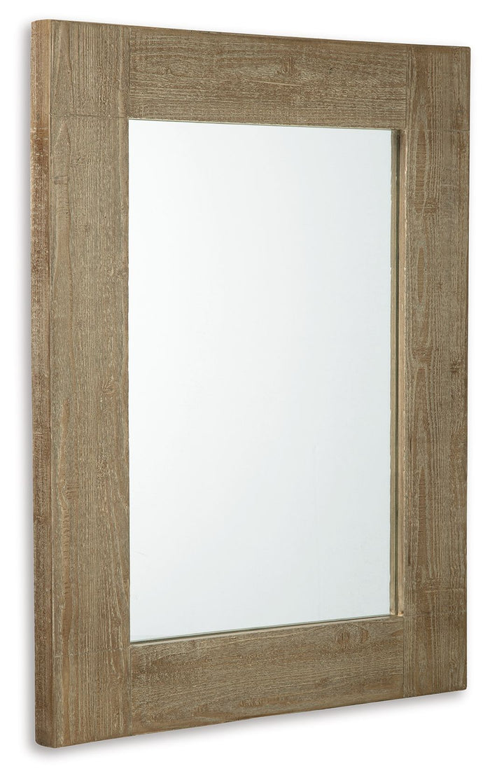 Waltleigh - Accent Mirror - Distressed Brown - view 3