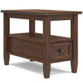 Warm Shaker - Narrow Side Table - Distressed Charcoal Brown by Simpli-Home | Bel Furniture