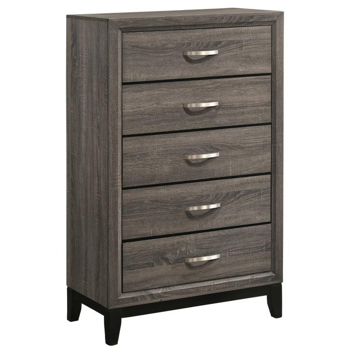 Watson 5-Drawer Bedroom Chest Gray Oak