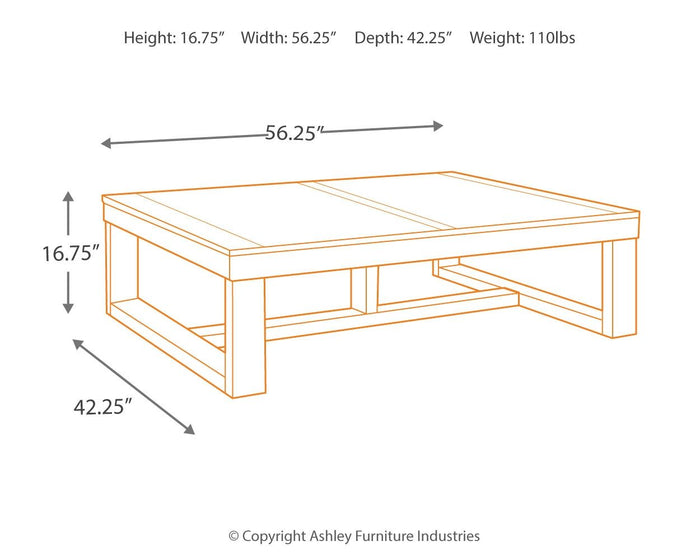 Watson - Rectangular Cocktail Table - Dark Brown - view 3