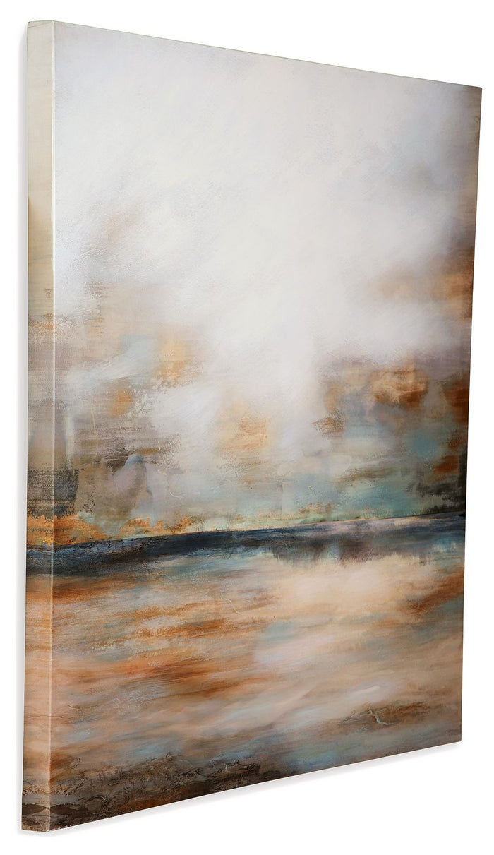 Weatheridge - Grey / Gold - Wall Art by Signature Design by Ashley® | Bel Furniture