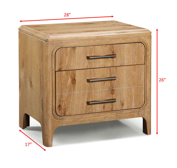 Westcott Night Stand-Cerused Natural
