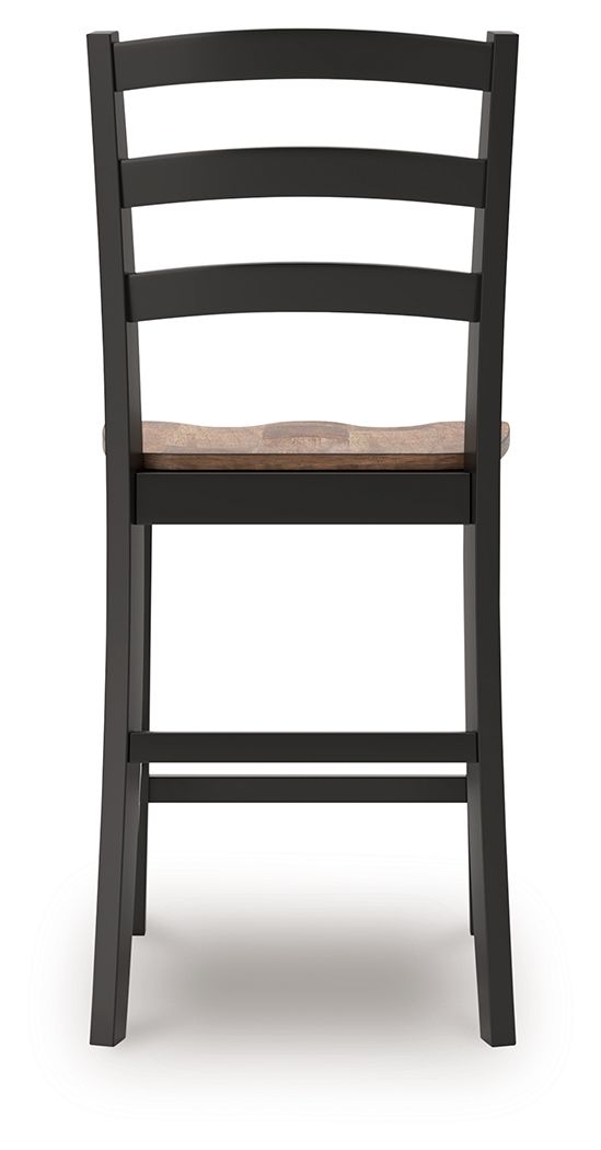 Wildenauer - Barstool (Set of 2) - Brown / Black - view 2