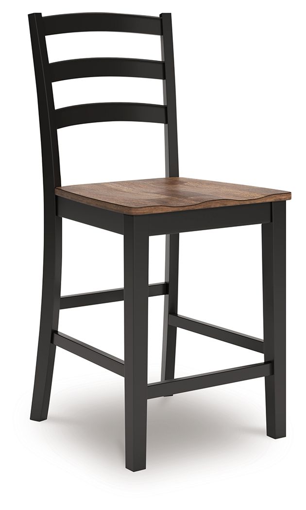 Wildenauer - Barstool (Set of 2) - Brown / Black - view 3