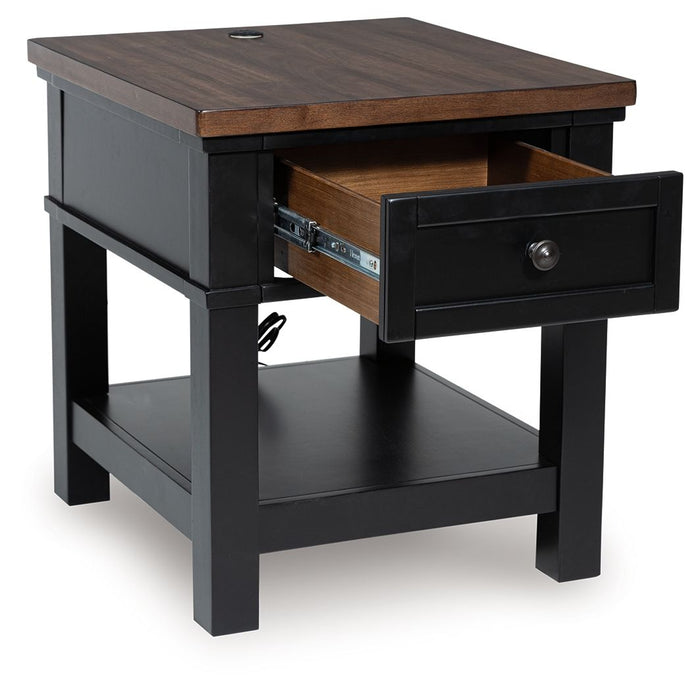 Wildenauer - Brown / Black - Rectangular End Table by Signature Design by Ashley® | Bel Furniture