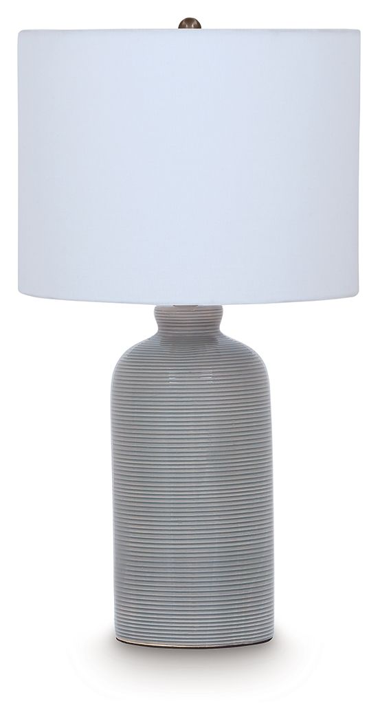 Wimlow Ceramic Table Lamp Gray Blue