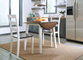 Woodanville - Round Dining Table Set Light Brown 3 Pc. - Round Dining Room Drop Leaf Table, 2 Side Chairs by Signature Design by Ashley® | Bel Furniture