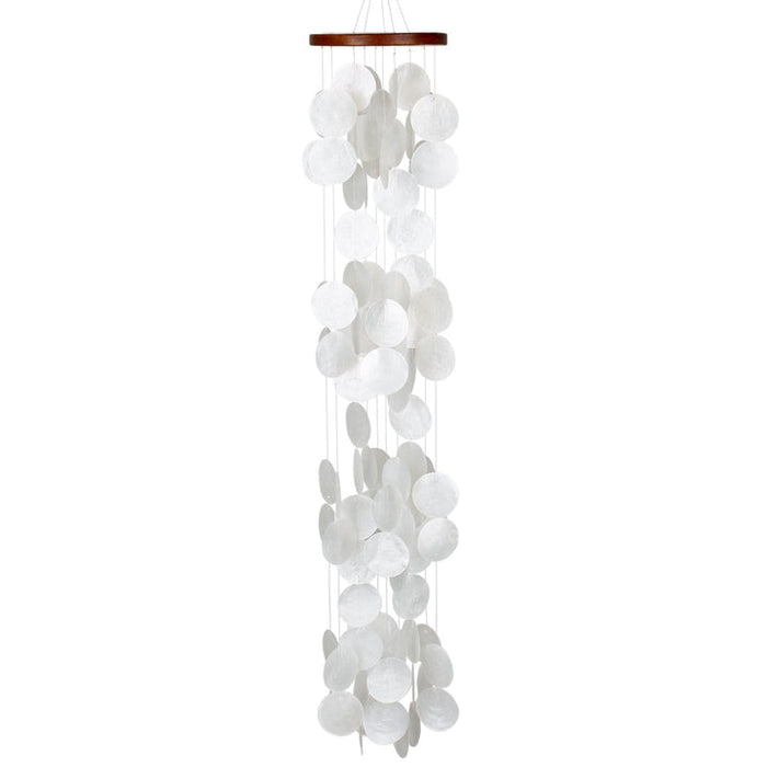 Woodstock Chimes Capiz Waterfall Blanca
