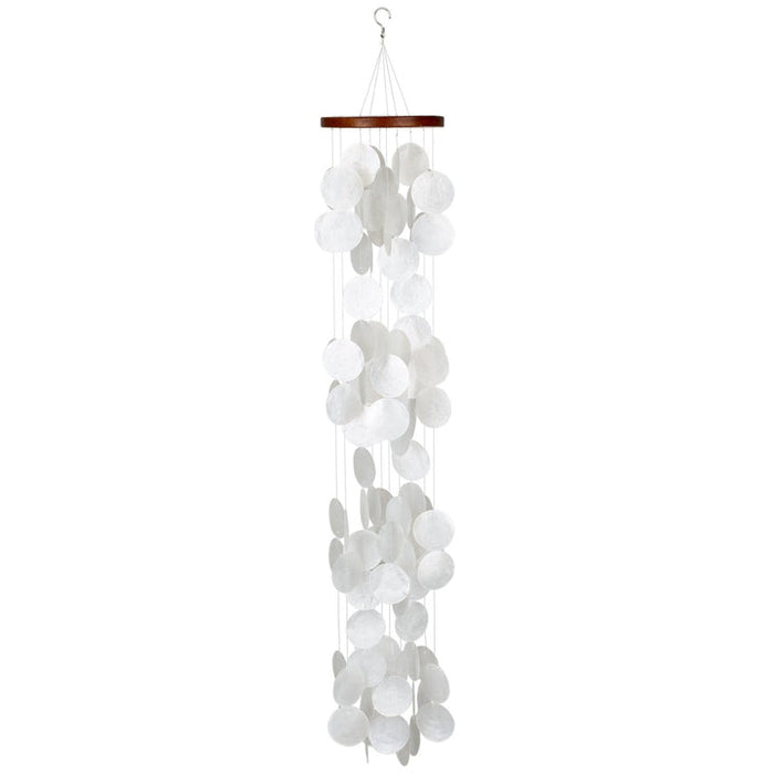 Woodstock Chimes Capiz Waterfall Blanca