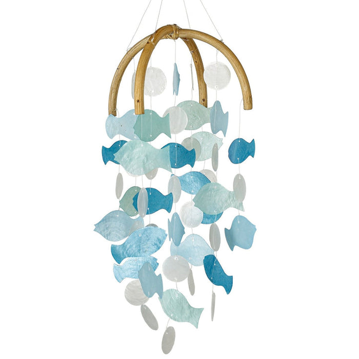 Woodstock Chimes Fish Capiz Chime Round