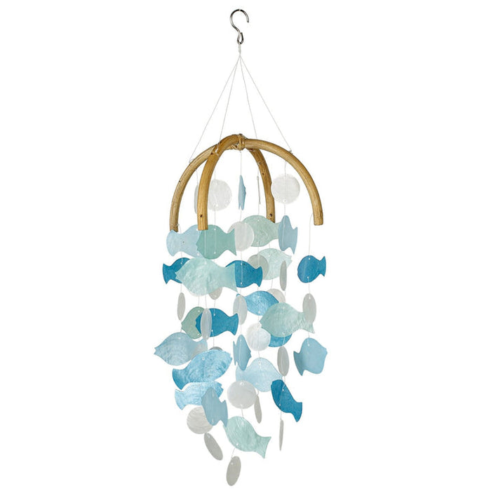 Woodstock Chimes Fish Capiz Chime Round