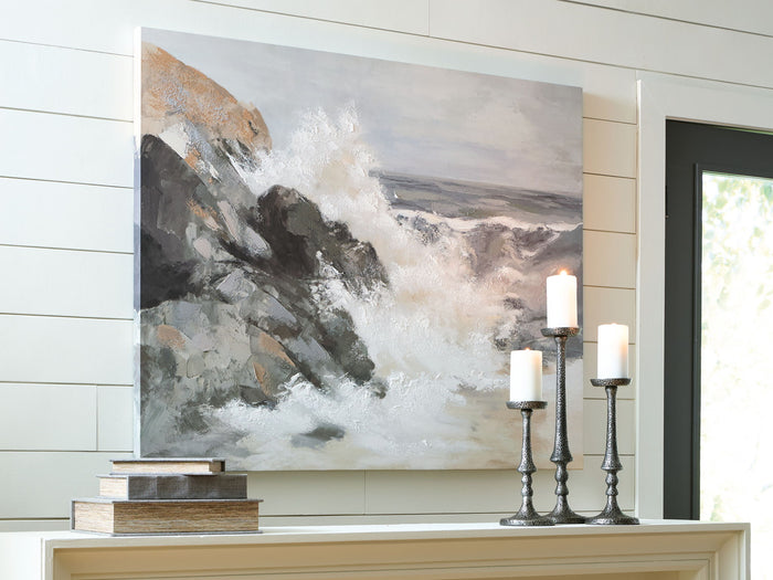 Worthner - Wall Art - Tan / Gray / White - view 3
