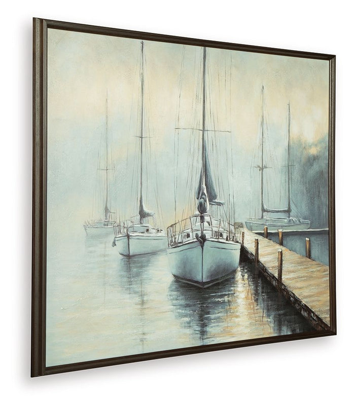 Worthney - Blue / White / Brown - Wall Art by Signature Design by Ashley® | Bel Furniture