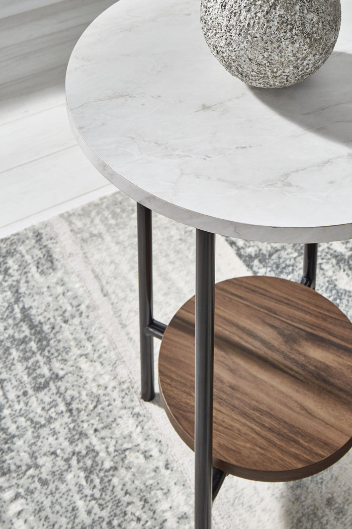 Wrenwich - Brown / Black / White - Occasional Table Set (Set of 3) by Signature Design by Ashley® | Bel Furniture