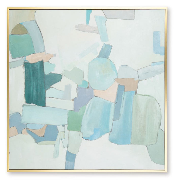 Wynburn - White / Blue / Green - Wall Art by Signature Design by Ashley® | Bel Furniture