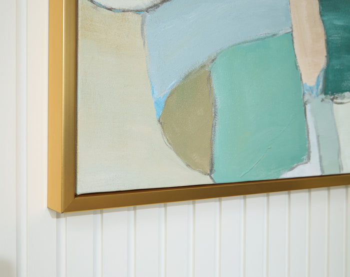 Wynburn - White / Blue / Green - Wall Art by Signature Design by Ashley® | Bel Furniture